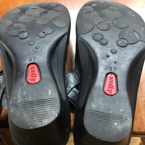 Wolky black sandals - Picture 3 of 4